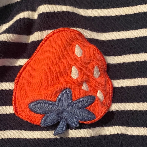 Striped Navy Dress with Strawberry Pockets - Picture 3 of 3